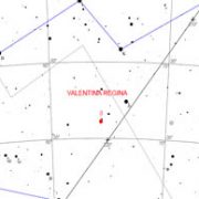 La mappa dell'osservazione astrale permette di avere i dati astrofisici della stella evidenziata e dedicata